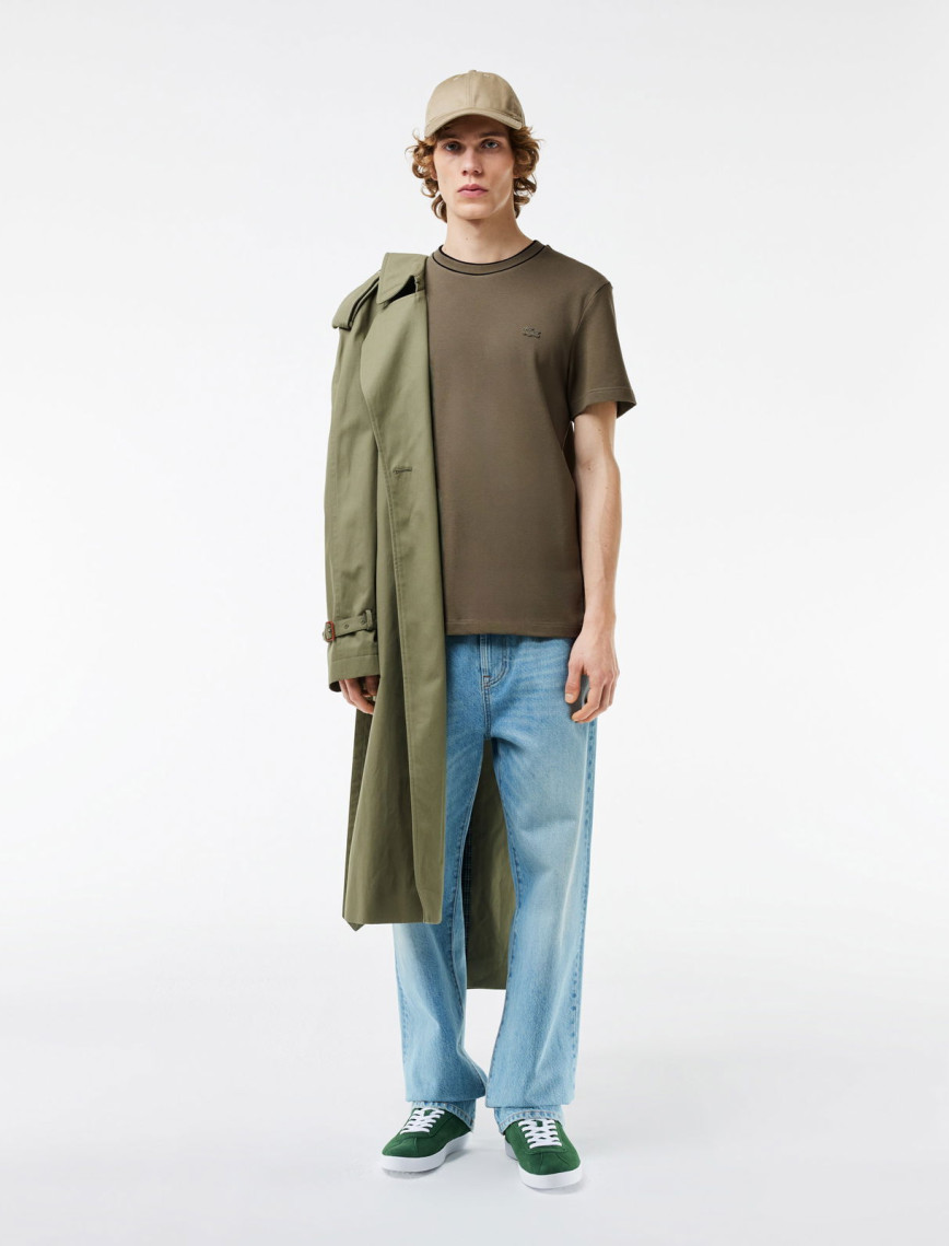 Lacoste Erkek Regular Fit Bisiklet Yaka Haki T-Shirt Lacoste Erkek Regular Fit Bisiklet Yaka Haki T-Shirt