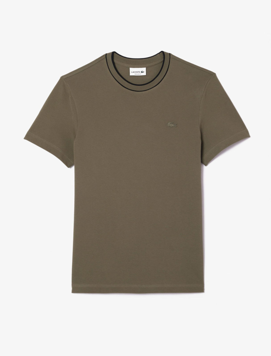 Lacoste Erkek Regular Fit Bisiklet Yaka Haki T-Shirt Lacoste Erkek Regular Fit Bisiklet Yaka Haki T-Shirt