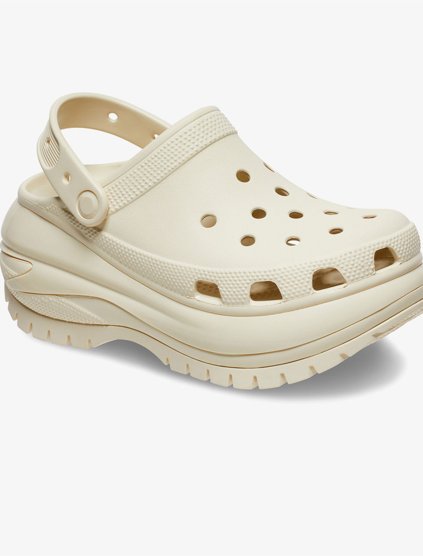 Crocs Classic Mega Crush Kadın Krem Terlik Crocs Classic Mega Crush Kadın Krem Terlik