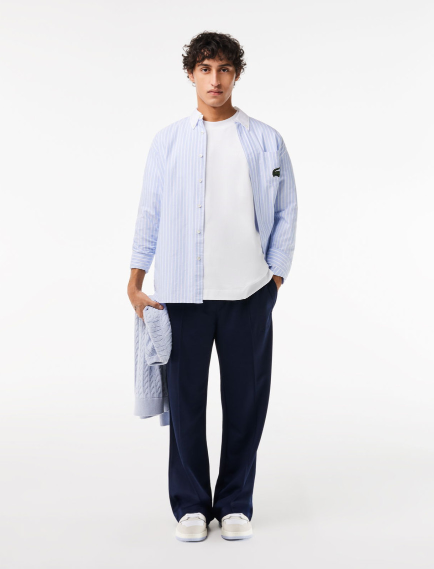 Lacoste Erkek Oversize Fit Bisiklet Yaka Beyaz T-Shirt Lacoste Erkek Oversize Fit Bisiklet Yaka Beyaz T-Shirt