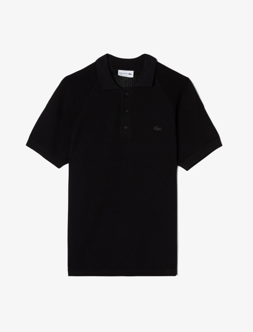 Lacoste Erkek Regular Fit Kısa Kollu Polo Yaka Siyah Triko Lacoste Erkek Regular Fit Kısa Kollu Polo Yaka Siyah Triko