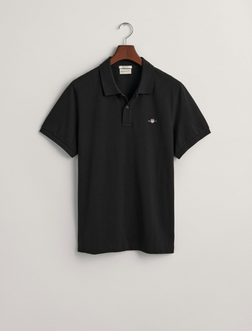 GANT Erkek Siyah Regular Fit Polo GANT Erkek Siyah Regular Fit Polo