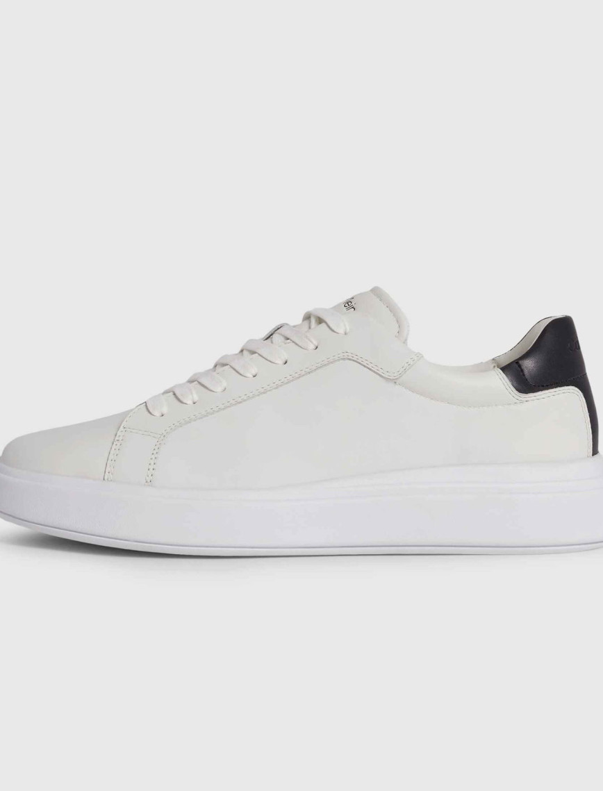 Calvin Klein Low Top Deri Erkek Beyaz Sneaker Calvin Klein Low Top Deri Erkek Beyaz Sneaker