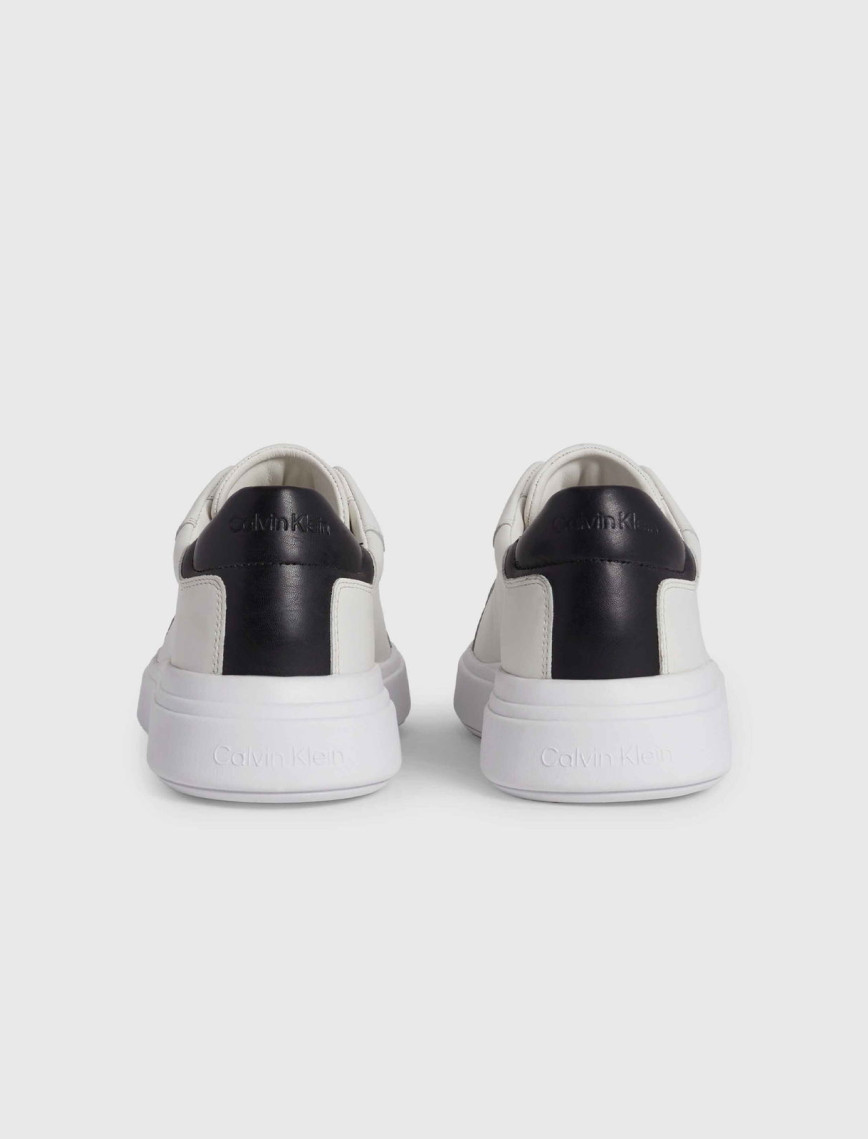 Calvin Klein Low Top Deri Erkek Beyaz Sneaker Calvin Klein Low Top Deri Erkek Beyaz Sneaker