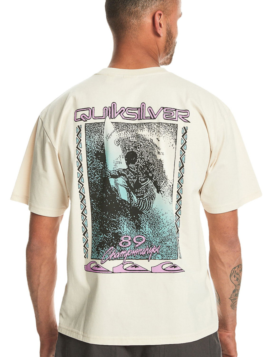 Quiksilver Back Flash Erkek Bej Tişört Quiksilver Back Flash Erkek Bej Tişört