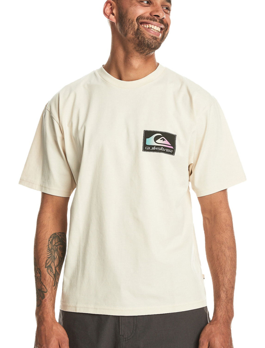 Quiksilver Back Flash Erkek Bej Tişört Quiksilver Back Flash Erkek Bej Tişört