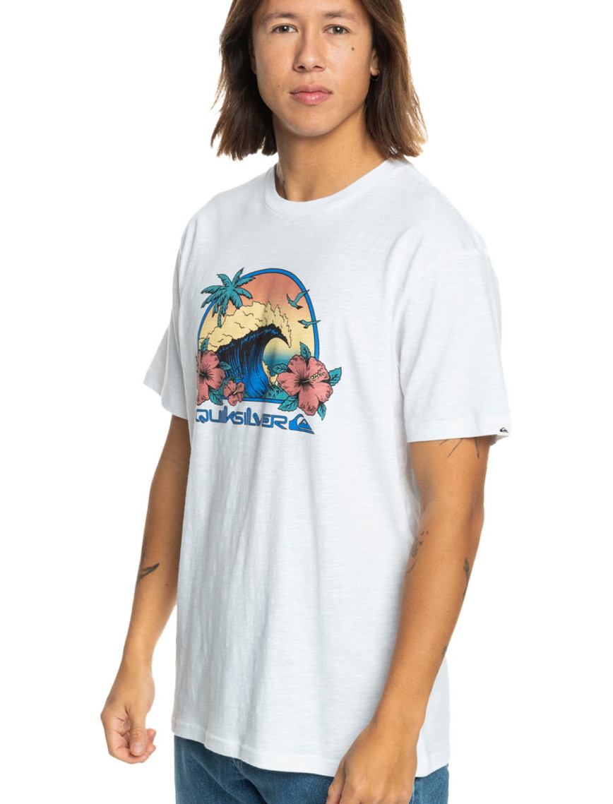 Quiksilver Riding Today Erkek Beyaz Tişört Quiksilver Riding Today Erkek Beyaz Tişört