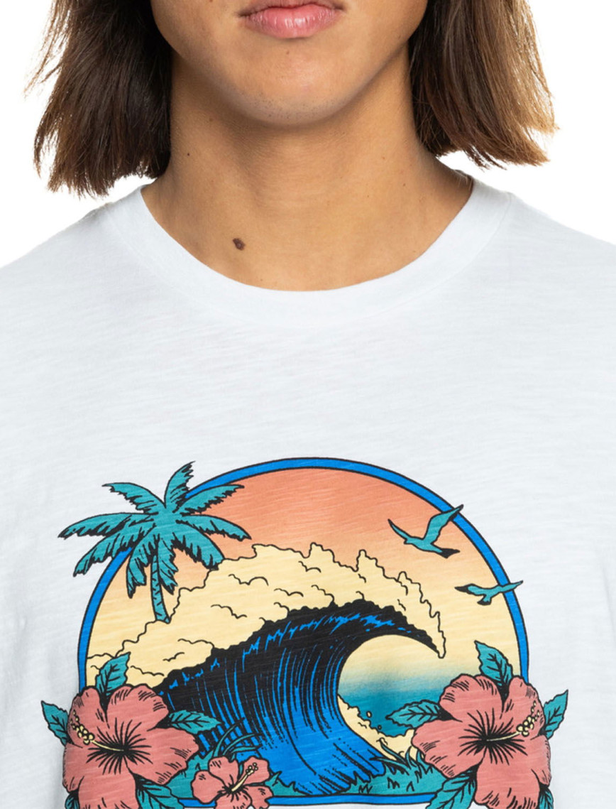 Quiksilver Riding Today Erkek Beyaz Tişört Quiksilver Riding Today Erkek Beyaz Tişört