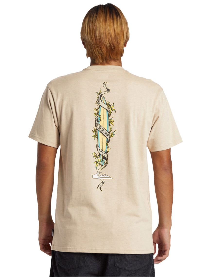 Quiksilver Step Up Mor Erkek Bej Tişört Quiksilver Step Up Mor Erkek Bej Tişört