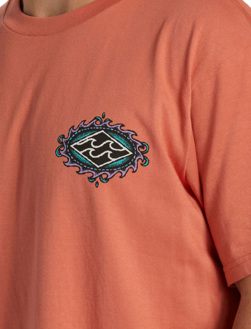 Billabong Crayon Wave Erkek Pembe Tişört Billabong Crayon Wave Erkek Pembe Tişört