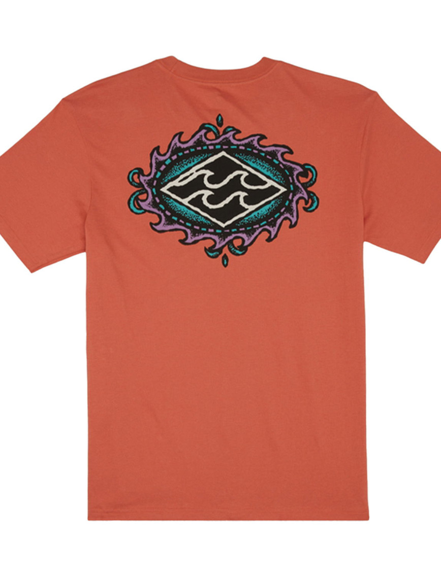 Billabong Crayon Wave Erkek Pembe Tişört Billabong Crayon Wave Erkek Pembe Tişört