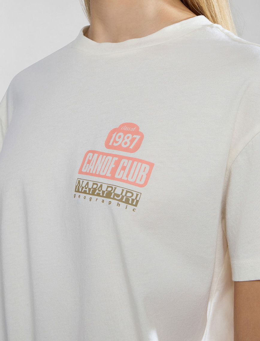 Napapijri S-Howard W Kadın Beyaz T-Shirt Napapijri S-Howard W Kadın Beyaz T-Shirt