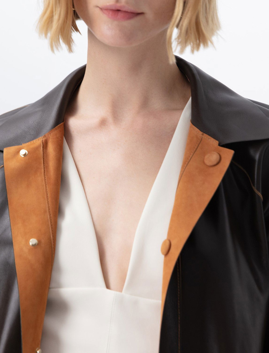 Bena Konyak Kadın Çift Taraflı Süet Deri Pardösü Bena Konyak Kadın Çift Taraflı Süet Deri Pardösü