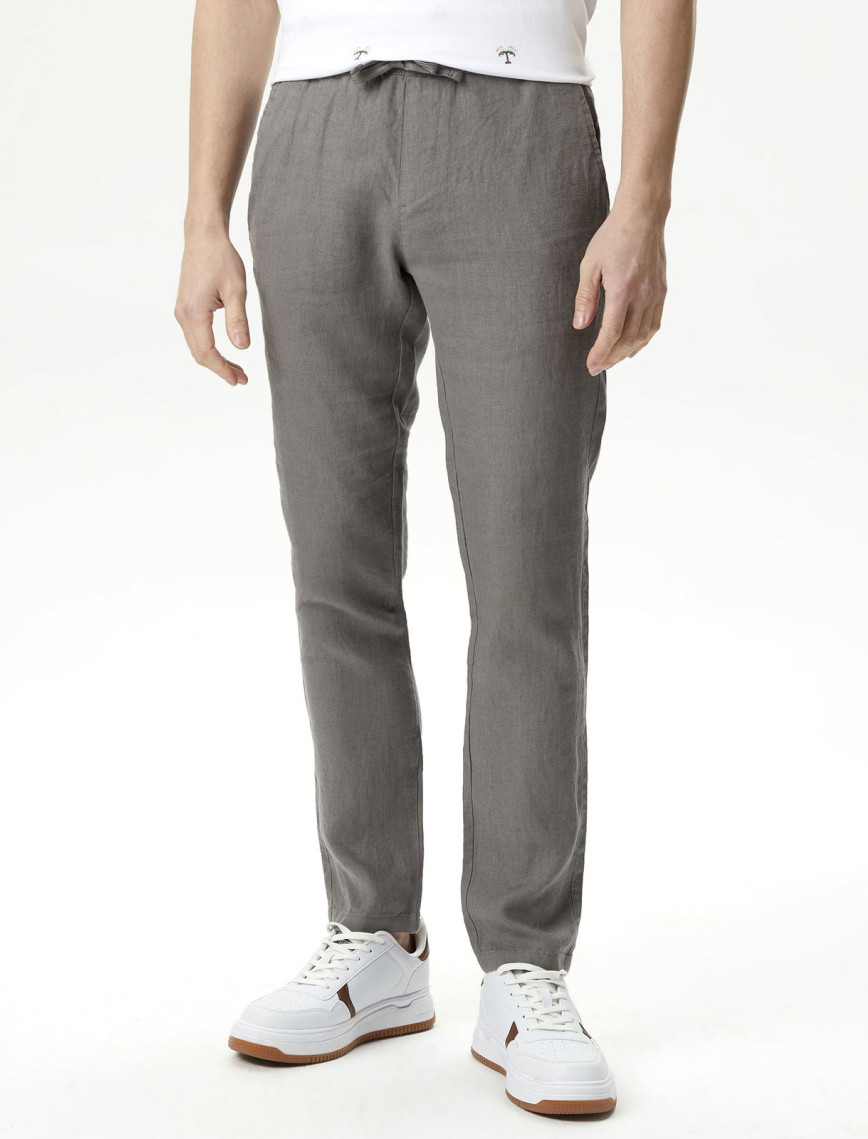 Nautica Erkek Gri Keten Pantolon Nautica Erkek Gri Keten Pantolon