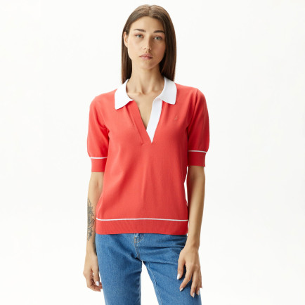 Nautica Kadın Kırmızı Relaxed Fit Kısa Kollu Triko Nautica Kadın Kırmızı Relaxed Fit Kısa Kollu Triko