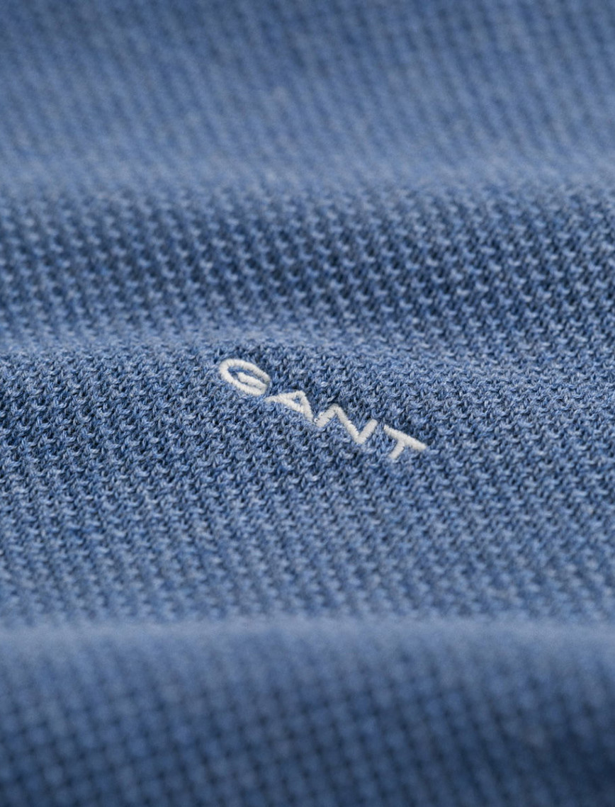 GANT Erkek Mavi Regular Fit Bisiklet Yaka Kazak