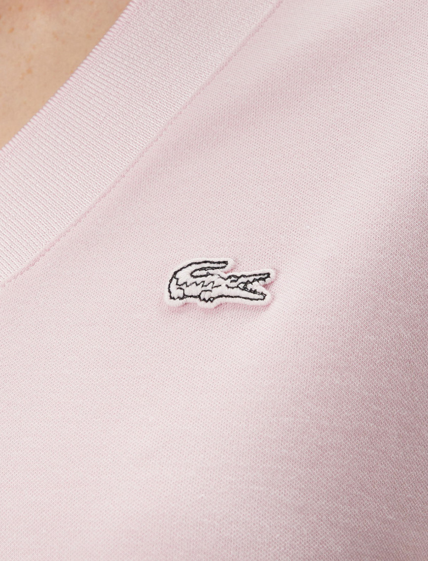Lacoste Kadın Slim Fit V Yaka Açık Pembe T-Shirt Lacoste Kadın Slim Fit V Yaka Açık Pembe T-Shirt
