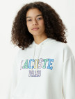 Lacoste Kadın Relaxed Fit Kapüşonlu Baskılı Beyaz Sweatshirt Lacoste Kadın Relaxed Fit Kapüşonlu Baskılı Beyaz Sweatshirt