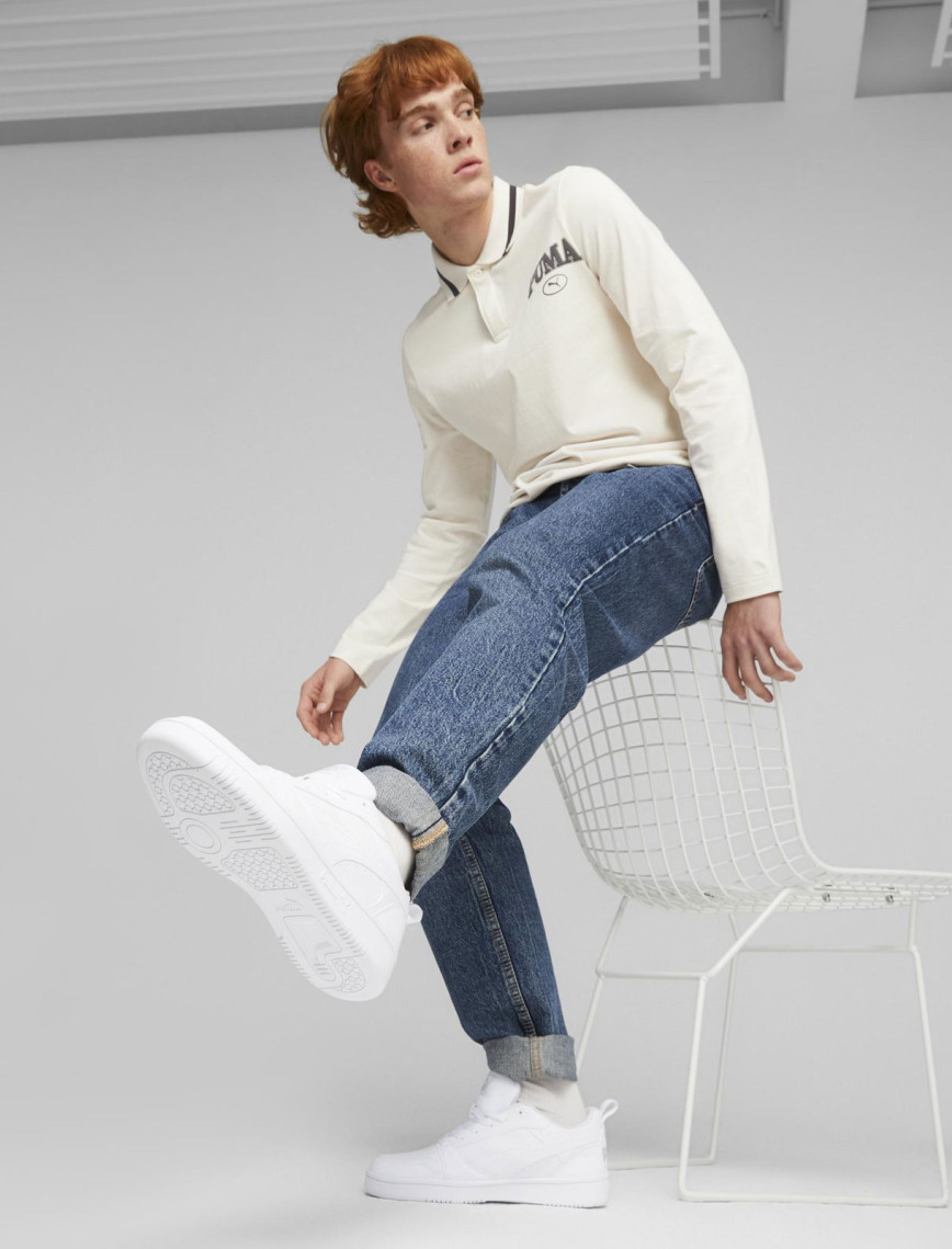 Puma Rebound V6 Low Unisex Beyaz Spor Ayakkabı Puma Rebound V6 Low Unisex Beyaz Spor Ayakkabı