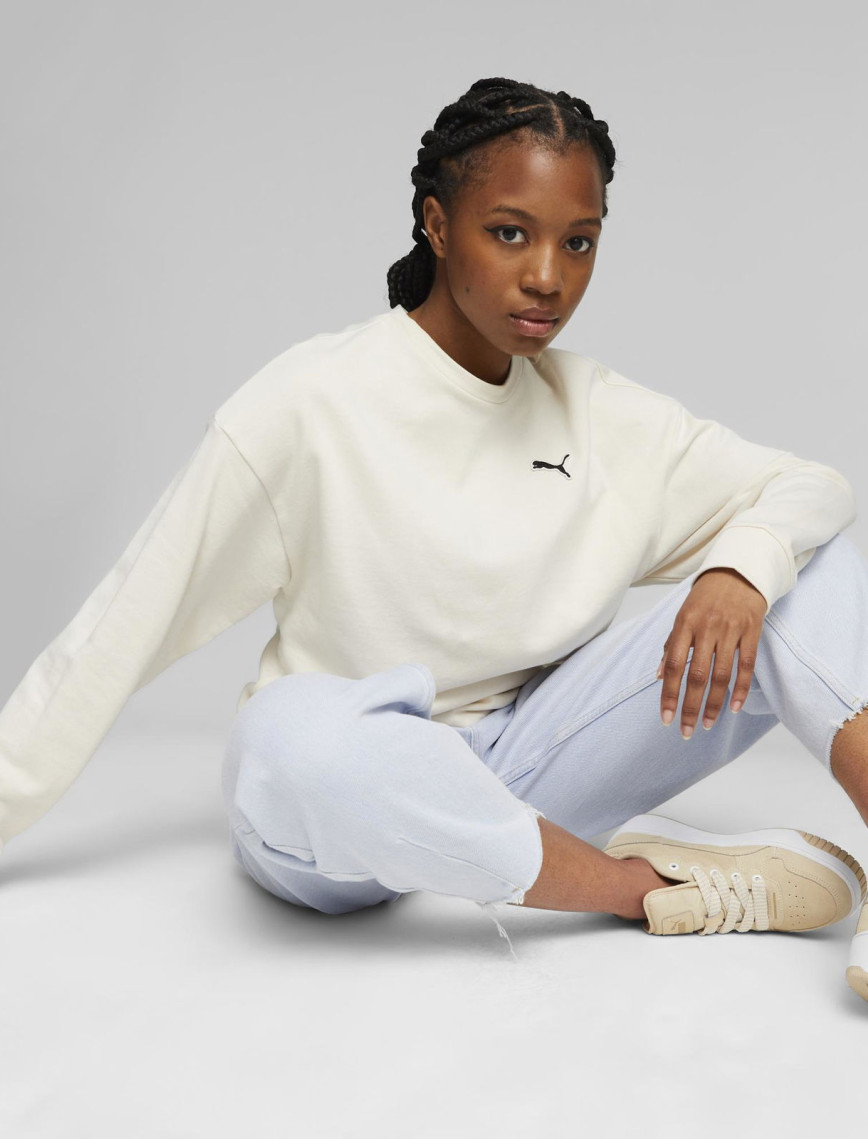 Puma Better Essentıals Crew Kadın Bej Sweatshirt Puma Better Essentıals Crew Kadın Bej Sweatshirt