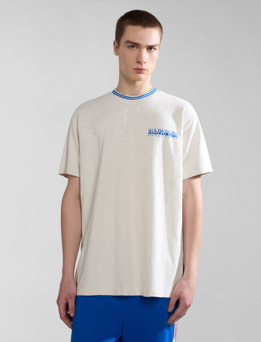 Napapijri S-Grober Erkek Beyaz T-Shirt