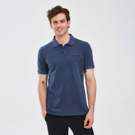 Skechers Organic Erkek Mavi Günlük Polo T-Shirt Skechers Organic Erkek Mavi Günlük Polo T-Shirt