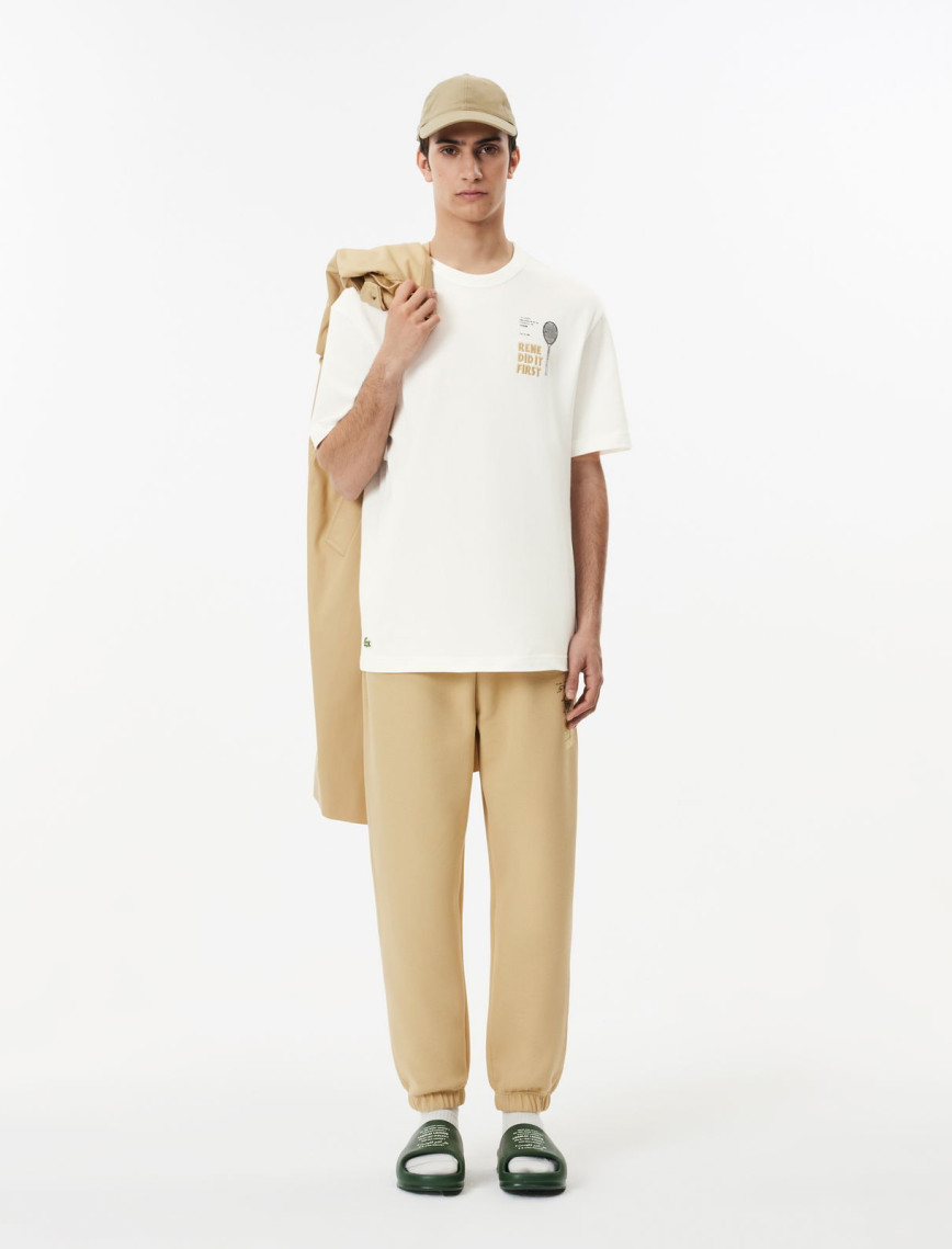 Lacoste Classic Unisex Classic Fit Beyaz T-Shirt Lacoste Classic Unisex Classic Fit Beyaz T-Shirt