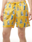Nautica Erkek Sarı Standart Fit Mayo Şort