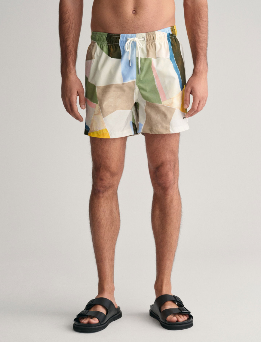 GANT Erkek Sarı Regular Fit Desenli Mayo Şort GANT Erkek Sarı Regular Fit Desenli Mayo Şort