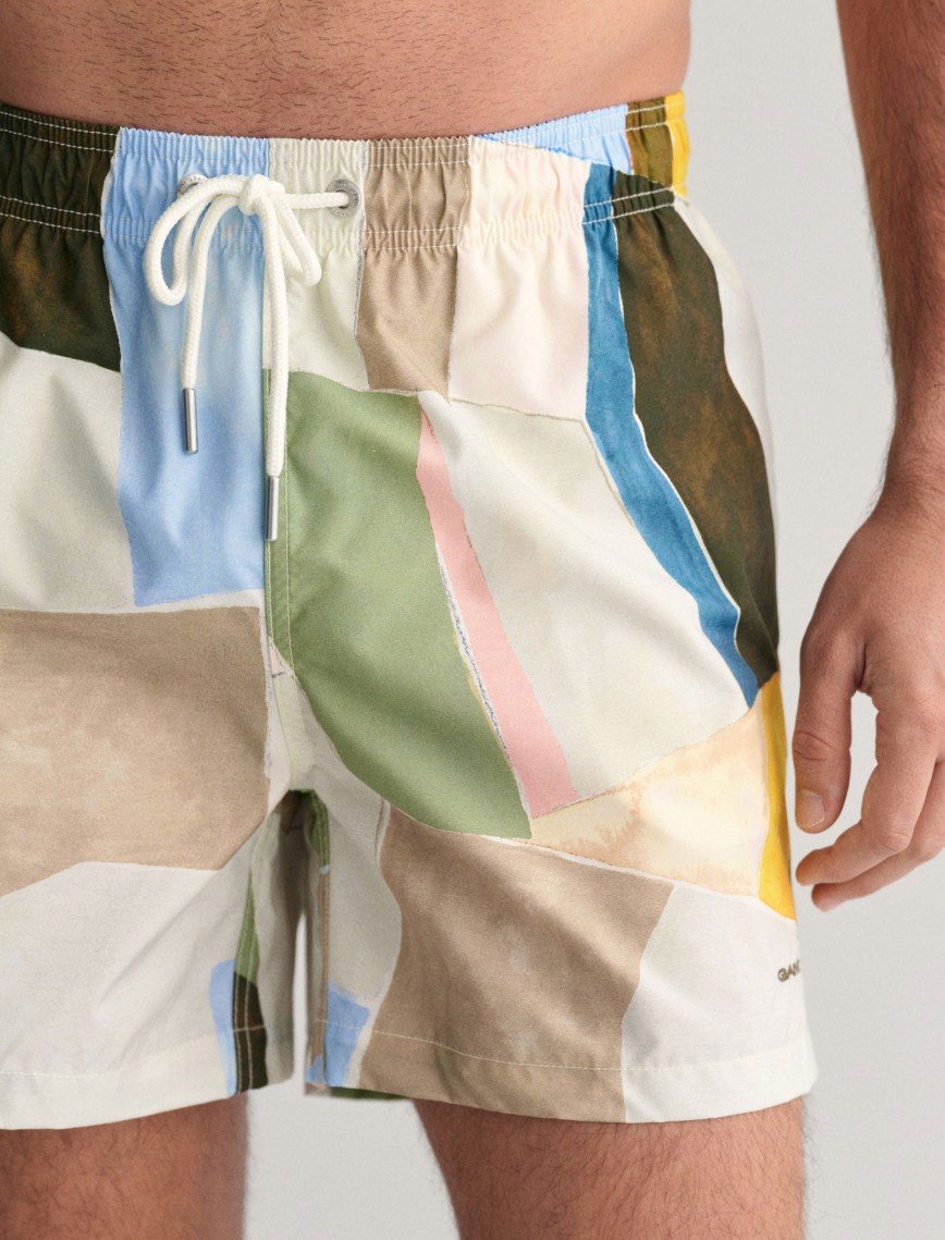 GANT Erkek Sarı Regular Fit Desenli Mayo Şort GANT Erkek Sarı Regular Fit Desenli Mayo Şort