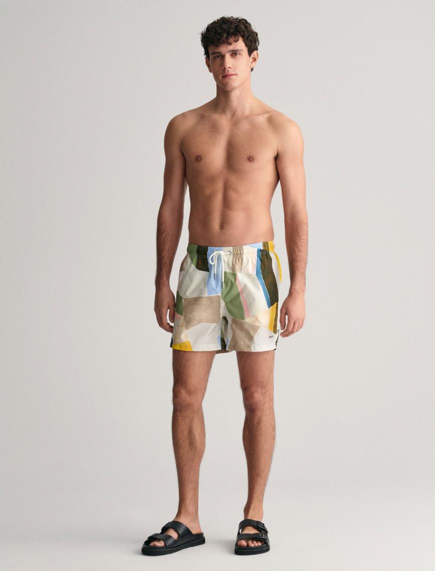 GANT Erkek Sarı Regular Fit Desenli Mayo Şort GANT Erkek Sarı Regular Fit Desenli Mayo Şort