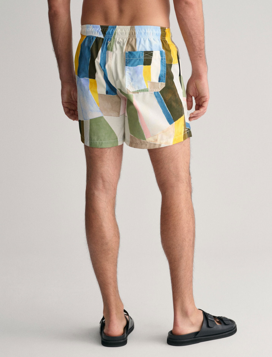 GANT Erkek Sarı Regular Fit Desenli Mayo Şort GANT Erkek Sarı Regular Fit Desenli Mayo Şort