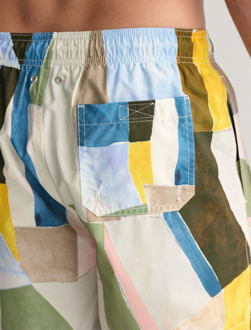 GANT Erkek Sarı Regular Fit Desenli Mayo Şort GANT Erkek Sarı Regular Fit Desenli Mayo Şort