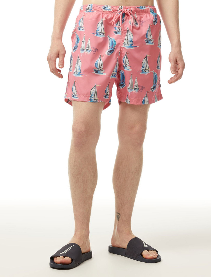 Nautica Erkek Pembe Standart Fit Mayo Şort Nautica Erkek Pembe Standart Fit Mayo Şort