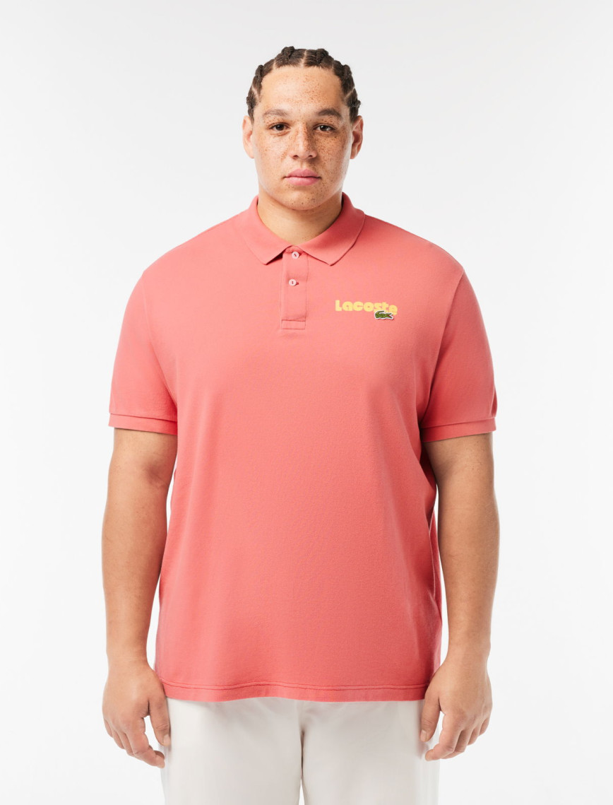 Lacoste Erkek Regular Fit Baskılı Kırmızı Polo Lacoste Erkek Regular Fit Baskılı Kırmızı Polo