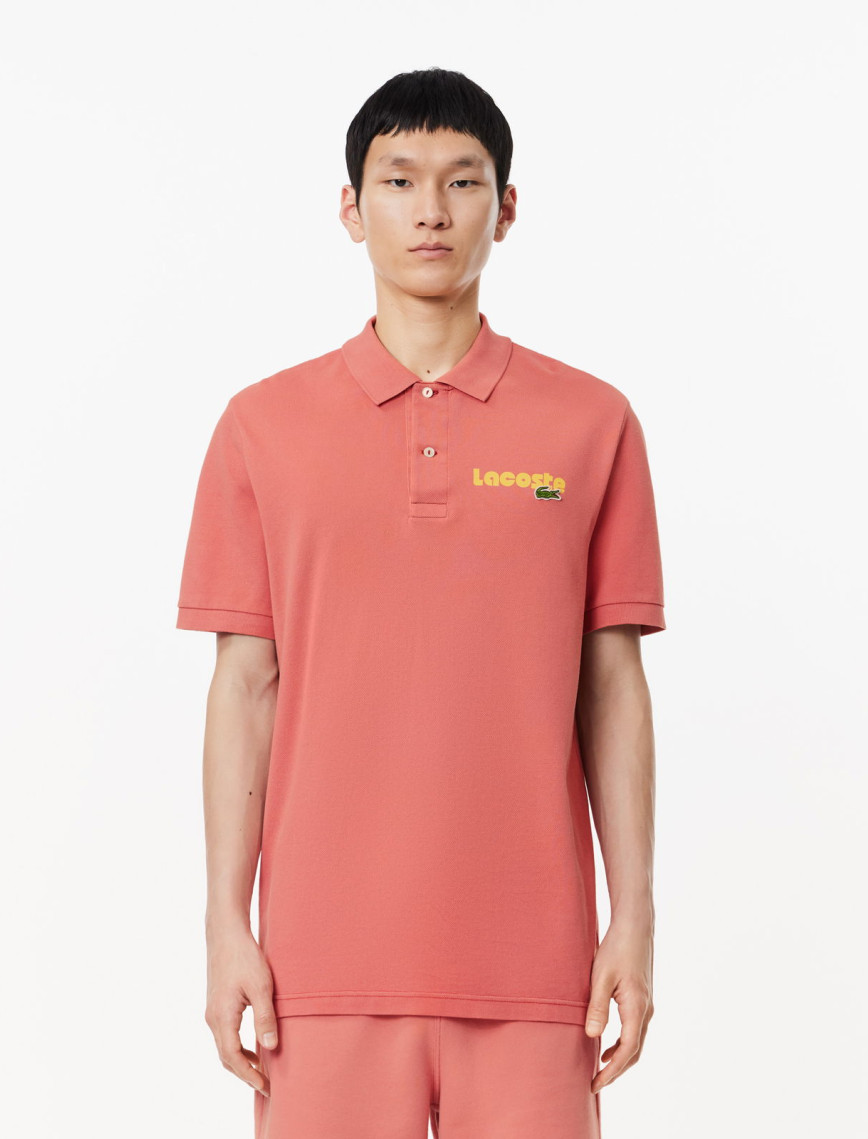 Lacoste Erkek Regular Fit Baskılı Sarı Polo Lacoste Erkek Regular Fit Baskılı Sarı Polo