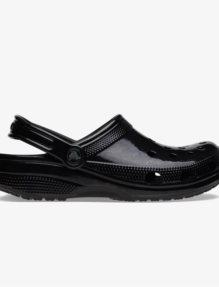 Crocs Classic High Shine Kadın Siyah Terlik Crocs Classic High Shine Kadın Siyah Terlik