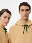 Lacoste Classic Unisex Relaxed Fit Bej Hoodie Lacoste Classic Unisex Relaxed Fit Bej Hoodie