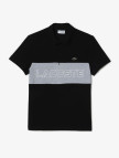 Lacoste Erkek Regular Fit Renk Bloklu Siyah Polo Lacoste Erkek Regular Fit Renk Bloklu Siyah Polo