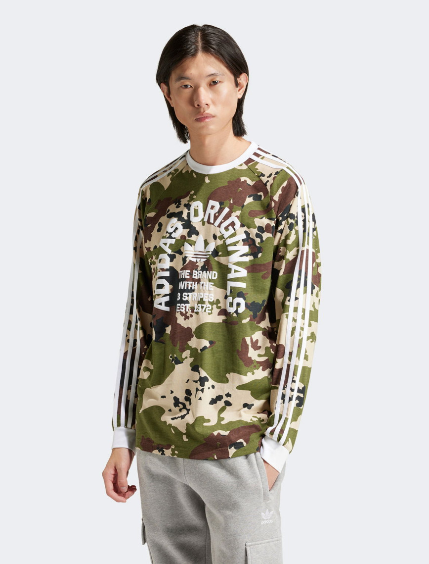 adidas Originals Camo Ls Cali Hf Erkek Beyaz T-Shirt adidas Originals Camo Ls Cali Hf Erkek Beyaz T-Shirt
