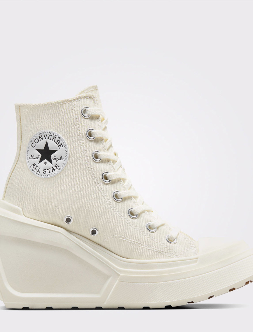 Converse Chuck 70 De Luxe Wedge Unisex Krem Sneaker Converse Chuck 70 De Luxe Wedge Unisex Krem Sneaker