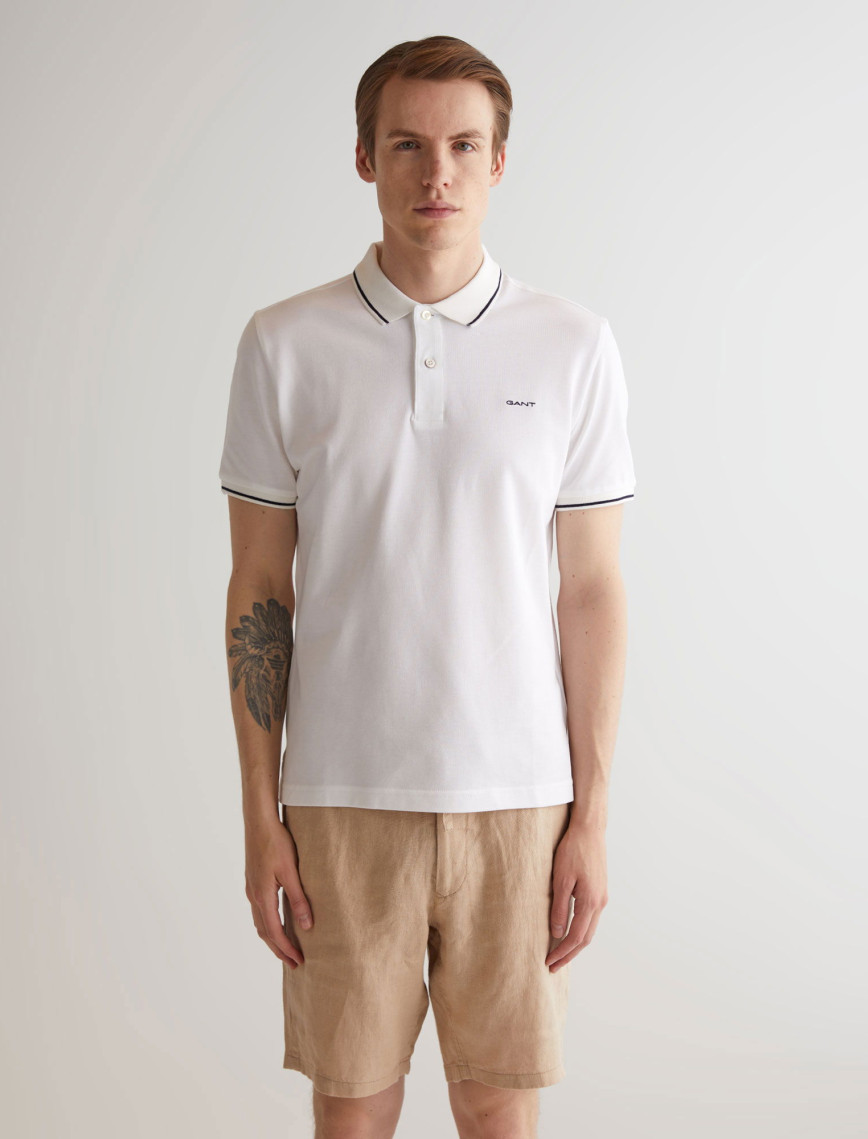 GANT Erkek Beyaz Regular Fit Polo GANT Erkek Beyaz Regular Fit Polo