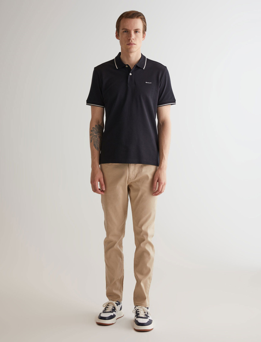 GANT Erkek Siyah Regular Fit Polo GANT Erkek Siyah Regular Fit Polo