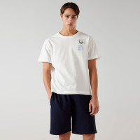 Lacoste Bisiklet Yaka Baskılı Erkek Beyaz T-Shirt Lacoste Bisiklet Yaka Baskılı Erkek Beyaz T-Shirt