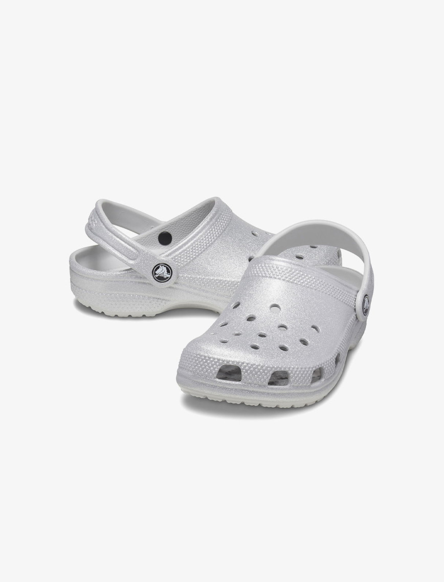 Crocs Classic Glitter T Bebek Gri Terlik Crocs Classic Glitter T Bebek Gri Terlik