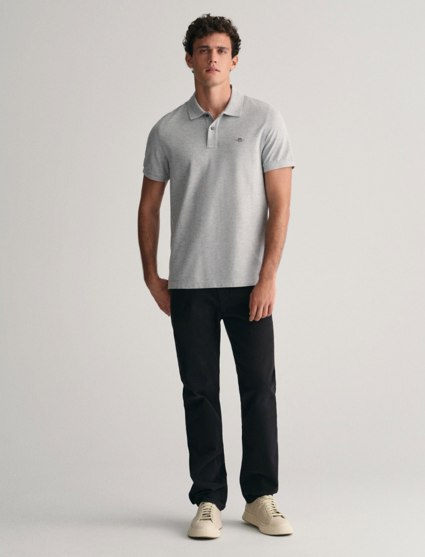 GANT Erkek Gri Regular Fit Polo GANT Erkek Gri Regular Fit Polo