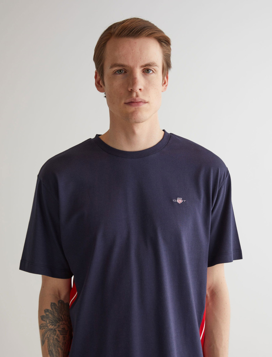 GANT Erkek Lacivert Regular Fit Bisiklet Yaka T-shirt GANT Erkek Lacivert Regular Fit Bisiklet Yaka T-shirt