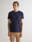 GANT Erkek Bej Slim Fit Bisiklet Yaka Logolu T-shirt GANT Erkek Bej Slim Fit Bisiklet Yaka Logolu T-shirt