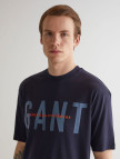 GANT Erkek Lacivert Oversize Fit Bisiklet Yaka Logolu T-shirt GANT Erkek Lacivert Oversize Fit Bisiklet Yaka Logolu T-shirt
