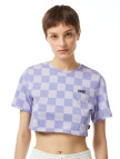 Vans Checker Crew Crop ii Kadın Mor T-Shirt Vans Checker Crew Crop ii Kadın Mor T-Shirt